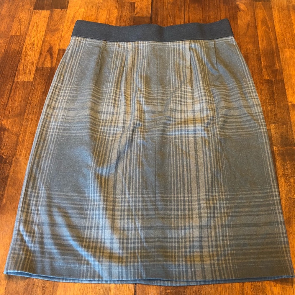 NEW Charcoal Plaid Pencil Skirt